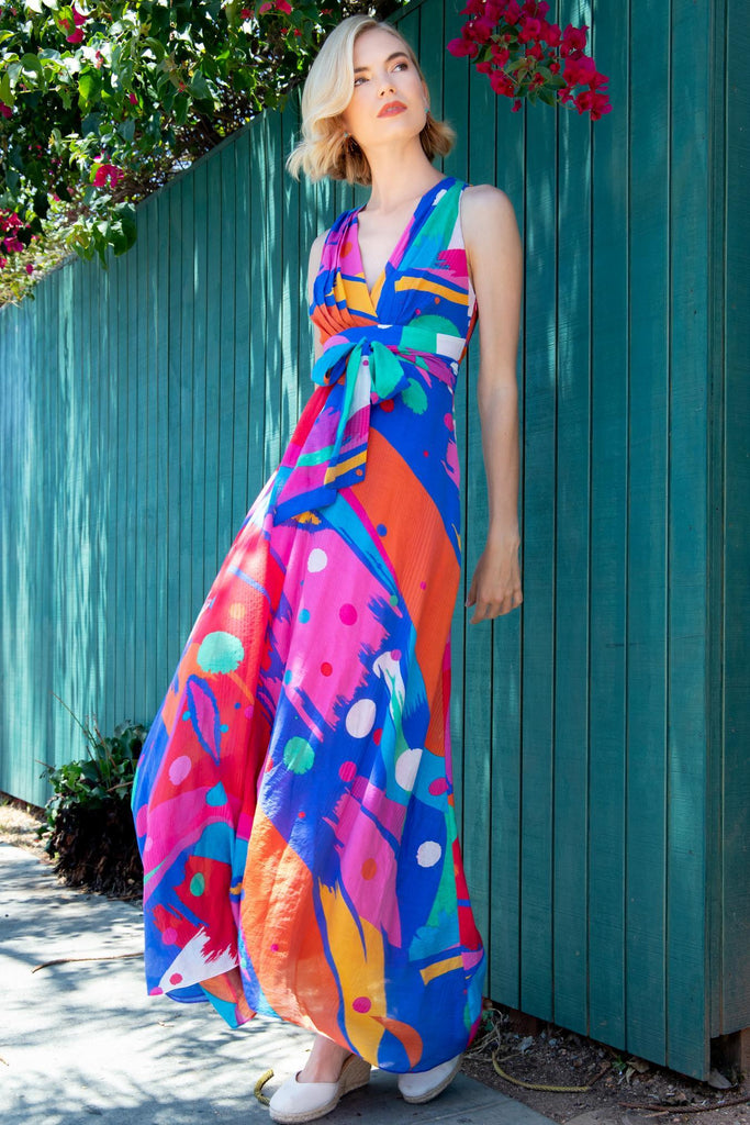 colored maxi dress